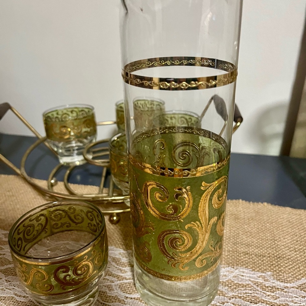 MCM culvar Toledo bar set with 22k gold trim - Picture 5 of 9